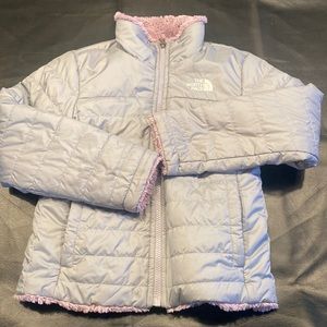 North face reversible girls jacket size 7/8